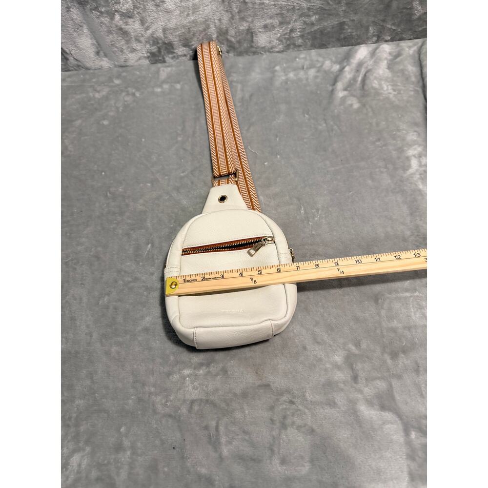 Telena Ivory Sling Bag Crossbody Backpack Adjustable Woven Strap - Picture 7 of 8